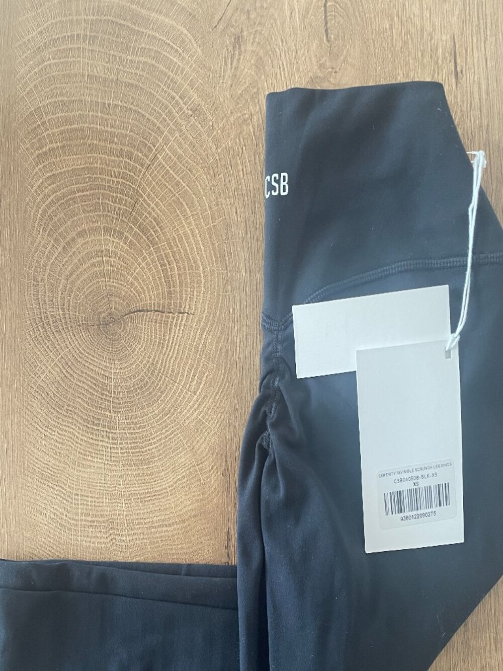 NWT CSB Serenity Invisible Scrunch Leggings – Black – Size XS